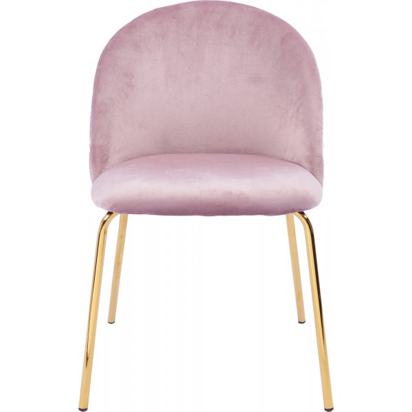 Rosa stol med gullbein - Plaza