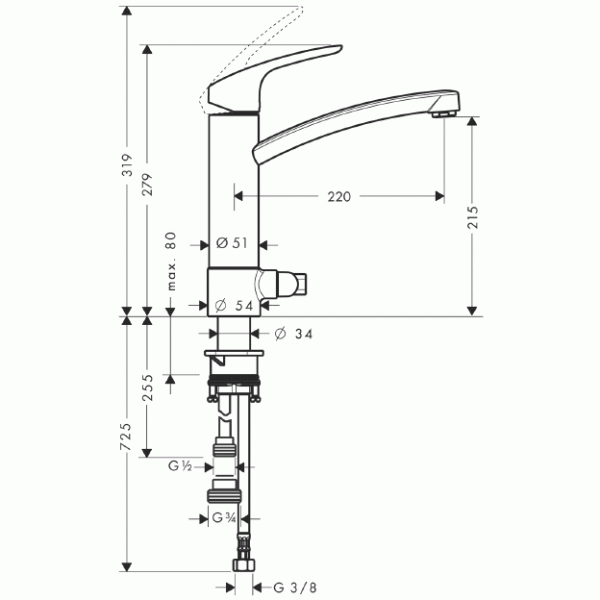 Hansgrohe Focus E² kjøkkenbatteri Hansgrohe Focus E² kjøkkenbatteri