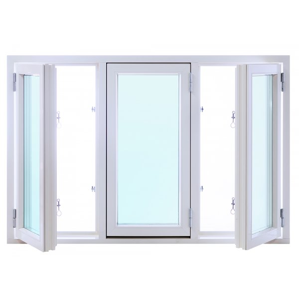 Vindu Aluminium/Tre 3-Lags Sidehengslet - 3-Rams - U-verdi 1,1 Vindu Aluminium/Tre 3-Lags Sidehengslet - 3-Rams - U-verdi 1,1