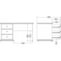 Paris skrivebord hvitt - Klassisk stil