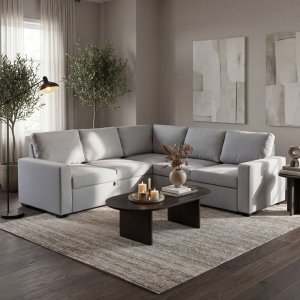 Hjørnesofa Belissa med sengefunksjon og oppbevaring - 235x235 cm - mørkegrå Hjørnesofa Belissa med sengefunksjon og oppbevaring - 235x235 cm - mørkegrå