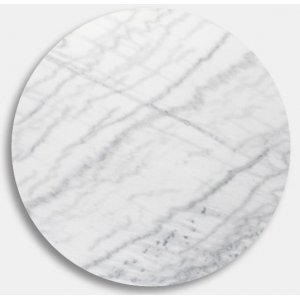 Marmorplate Ibiza rund �106 cm - hvit