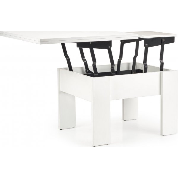 Serafin justerbart salongbord 80-160 x 80 cm - Hvit