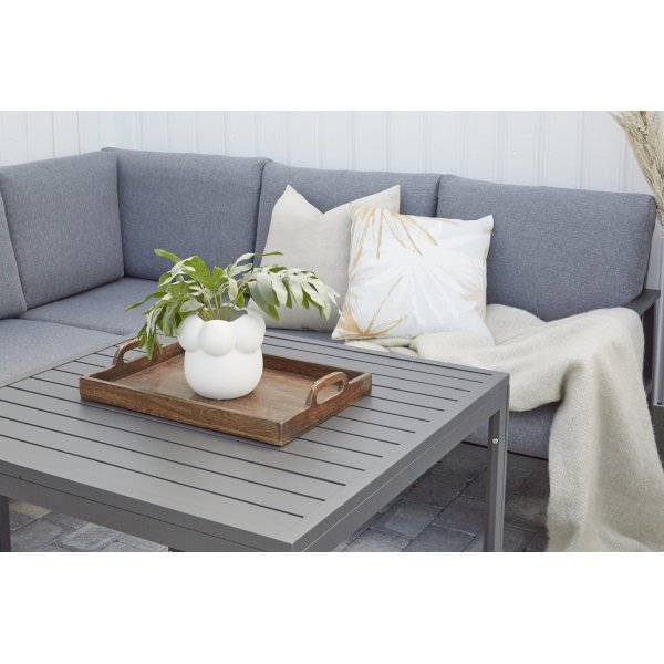 Easy living Melo loungegruppe i aluminium med lysegr� puter