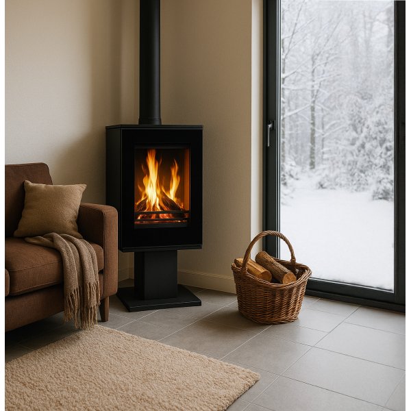 Vedovn 9 kW | Vedovn med glassfront | Rauma