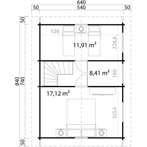 Feriehus Mattis A - 42,5 m² Feriehus Mattis A - 42,5 m²