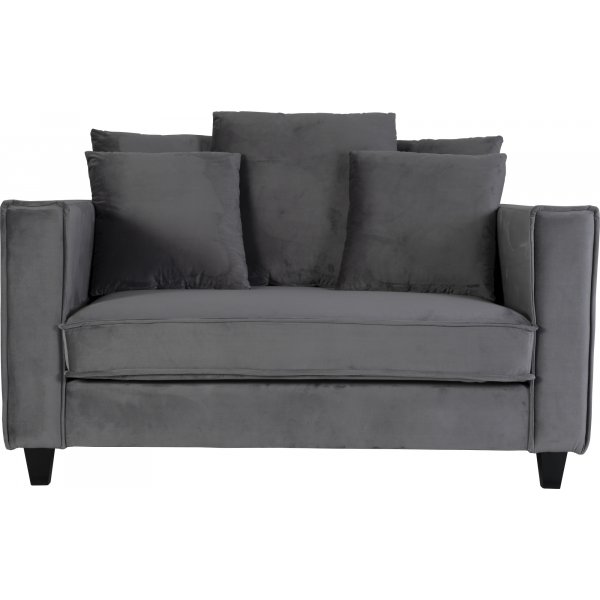 Stor lenestol i m�rkegr� fl�yel - 138 cm bred