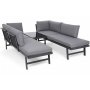 Modulsofa Porto med bord - Gr/mrkegr