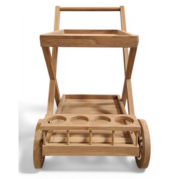 Salt serveringsvogn i teak - Barvogn i teak + Tekstilimpregnering for utembler