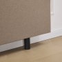 Sengegavl 180 cm bred avrundet design - Beige