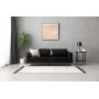 Sofa 3-seter sort PU - Cansas