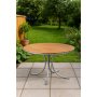 Mllan bord rundt 110 cm - Teak / Galvanisert stl