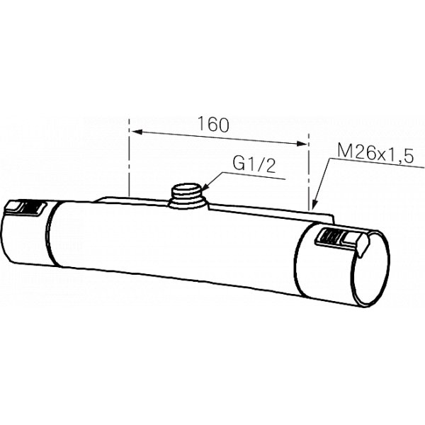 Mora MMIX T5 - Med uttak oppover - ECO, krom Mora MMIX T5 - Med uttak oppover - ECO, krom