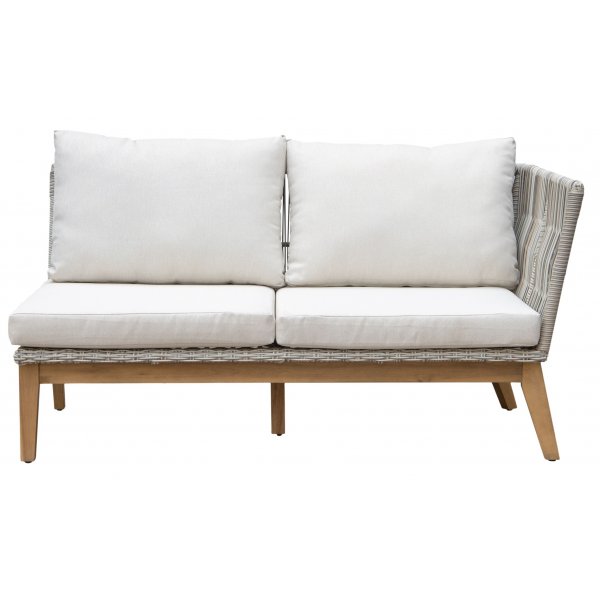 Inez utendørs gruppe - Grå kunstrotting & Acacia | Hjørnesofa Inez utendørs gruppe - Grå kunstrotting & Acacia | Hjørnesofa