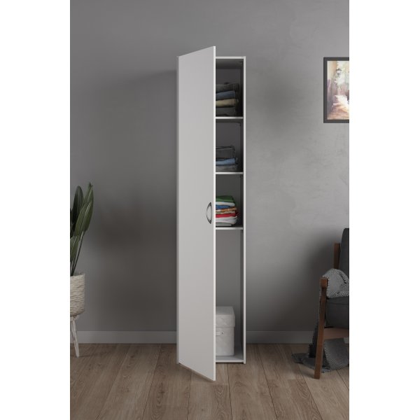 Hvit Space-garderobe - 40 cm bred - 175 cm høy Hvit Space-garderobe - 40 cm bred - 175 cm høy