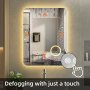 Speil - Salerno | Rektangulrt | LED-belysning, dimbar og antidugg