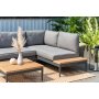 Livsstil Hage Topaz salonggruppe med divan - Grå/teak Livsstil Hage Topaz salonggruppe med divan - Grå/teak