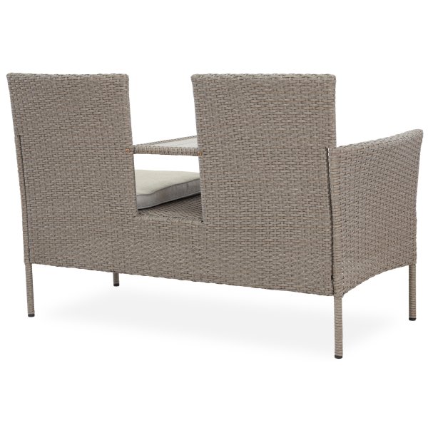 Duo sofa for to personer med sidebord + Tekstilimpregnering for utemøbler Duo sofa for to personer med sidebord + Tekstilimpregnering for utemøbler