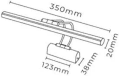 Fleet-bildebelysning 35 cm - Gull Fleet-bildebelysning 35 cm - Gull