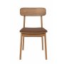 Spisestol Oljet eik med brunt PU-sete - Kleppen Spisestol Oljet eik med brunt PU-sete - Kleppen