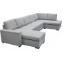 U-formet sofa med oppbevaring 367 cm grå U-formet sofa med oppbevaring 367 cm grå