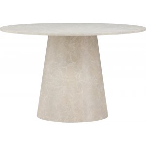 Spisebord �120 cm - Beige marmor - Lanzo