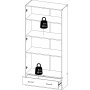 Hvit Space-garderobe, 80 cm bred og 170,5 cm høy Hvit Space-garderobe, 80 cm bred og 170,5 cm høy