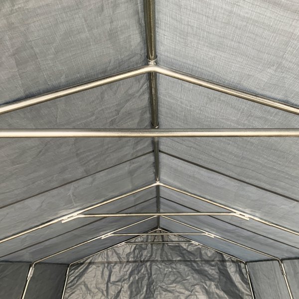 Garasjetelt 2,7x5,1 m PE-lerret 200 g/m� gr�tt garasjesett