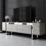 Erki TV-stativ - Travertin/s�lv