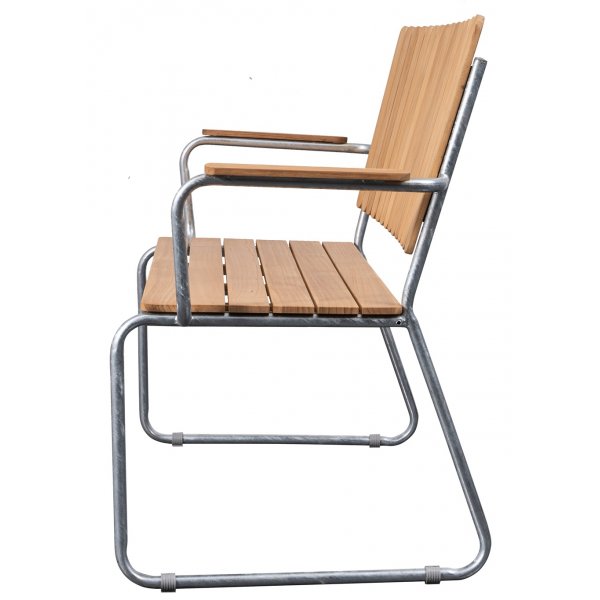 Möllan hagesofa - Teak/galvanisert stål Möllan hagesofa - Teak/galvanisert stål