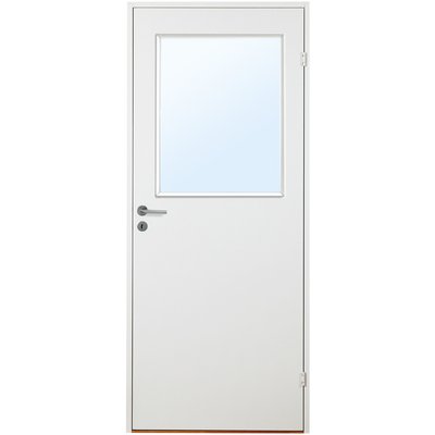 Litlesotra innerdør - Slätt kompakt dörrblad med glas G21