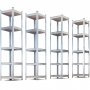Fire oppbevaringshyller i galvanisert stål - 40x40x180 cm Fire oppbevaringshyller i galvanisert stål - 40x40x180 cm