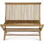 Salt sammenleggbar utesofa i teak