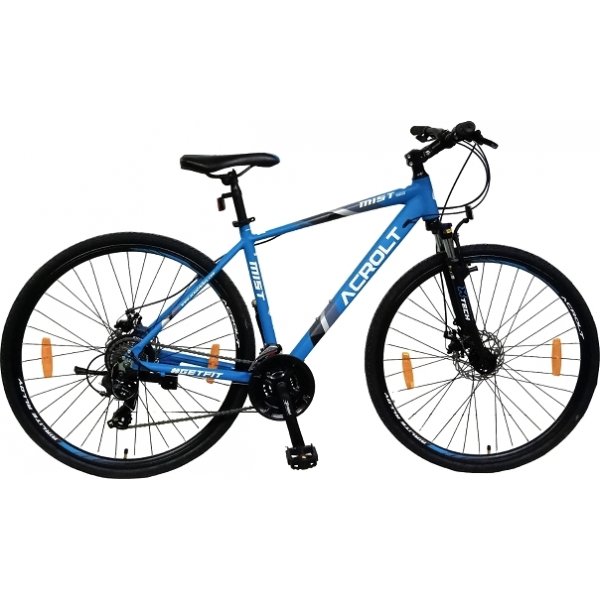 Terrengsykkel Hybrid Mist 700C 28\\\" - Bl/Sort + Reflekterende sele