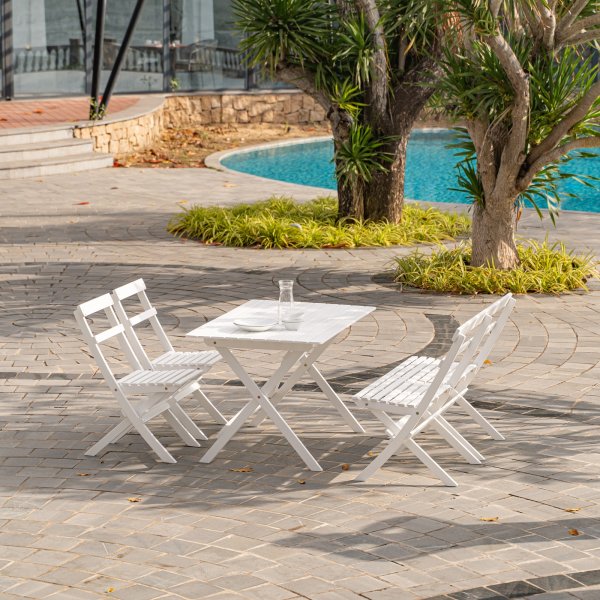 Knohult utesofa | hagebenk - Hvit