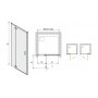 Free Line dusjdr - 6 mm glass (gavl og dr H 200 cm)
