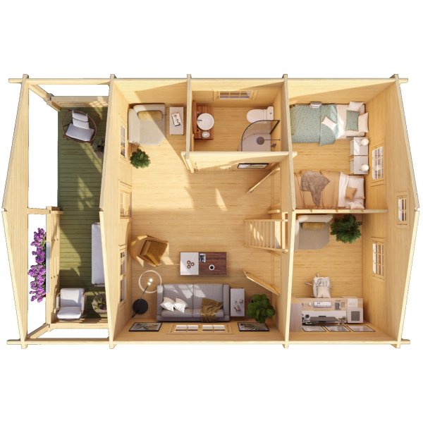 Feriehus Signe B - 38,3 m² Feriehus Signe B - 38,3 m²