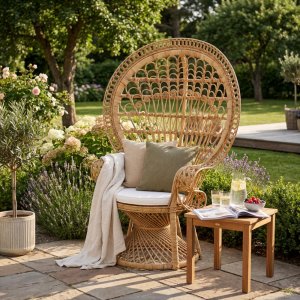 Peacock lenestol i rotting - Utend�rs hagestol 154 cm
