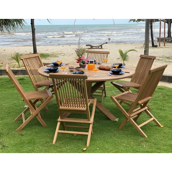 Saltö rundt spisebord i teak - 150 cm diameter Saltö rundt spisebord i teak - 150 cm diameter