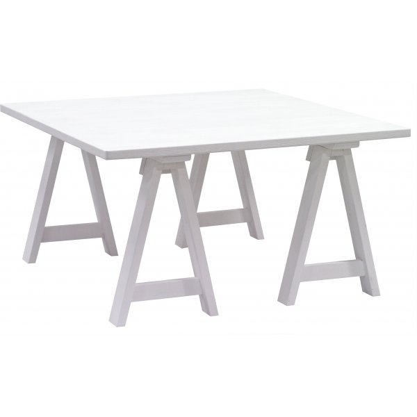 Ziro hvitt salongbord 90x90 cm Ziro hvitt salongbord 90x90 cm