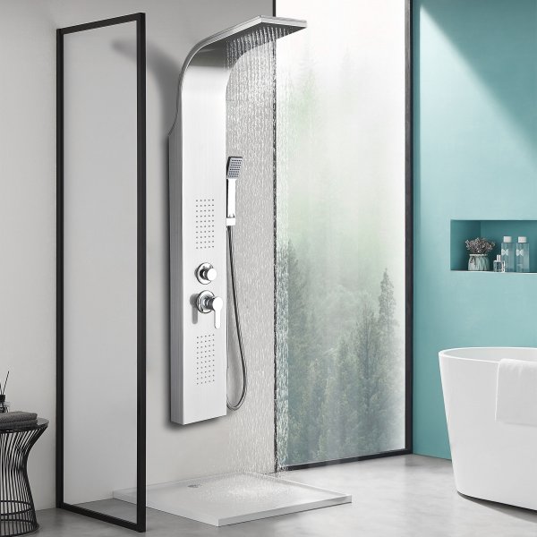 Dusjpanel Laura - børstet rustfritt stål Dusjpanel Laura - børstet rustfritt stål