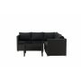 Loungegruppe Kuba sofagruppe + bord - svart syntetisk rotting / svarte puter