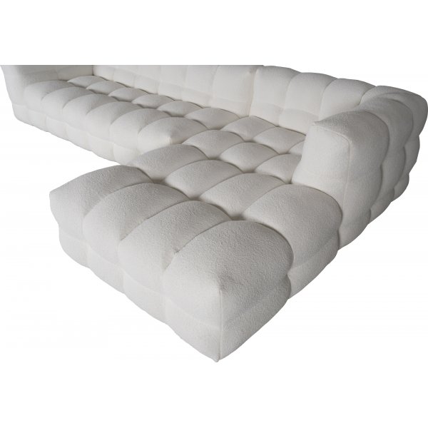 Sofa Kremfarget Teddy 322 cm