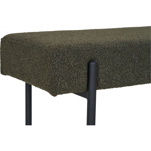 Swindon benk - Mørkegrønn bouclé Swindon benk - Mørkegrønn bouclé