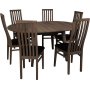 Spisebord Genova uttrekkbart 110-160x110 cm brunoljet eik