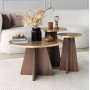 Sjampinjong sidebordsett �30/40 cm - Gull/valn�tt