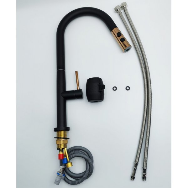 Kjøkkenbatteri Tulip - Sort/gull Kjøkkenbatteri Tulip - Sort/gull