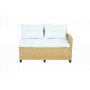 Utend�rs sofagruppe med divan og lenestol | Loungegruppe i kunstrotting | Beige