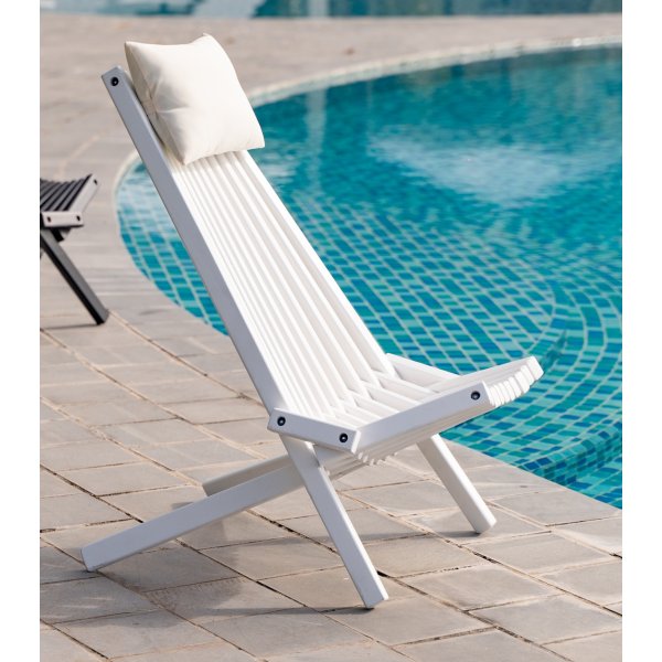 Calcutta solseng med nakkepute - Hvit Calcutta solseng med nakkepute - Hvit