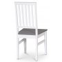 Trestol i hvit MDF med gr�tt sete - F�r�